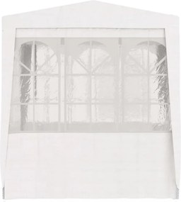 fehér rendezvénysátor oldalfalakkal 2,5 x 2,5 m 90 g/m²