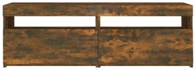 füstös tölgy színű TV-szekrény LED-ekkel 120x35x40 cm