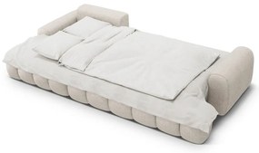 Bézs kinyitható-tárolóhelyes sarokkanapé (bal oldali-heverő résszel) Linz – Cosmopolitan Design