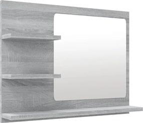 vidaXL szürke sonoma színű szerelt fa fürdőszobatükör 60x10,5x45 cm