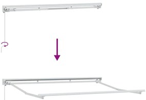 Behúzható napellenző Tarka csíkos 250x200 cm szövet