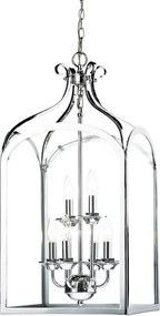 DAR LIGHTING SEN0650 SENATOR Klasszikus Függesztett Lámpa Csiszolt Króm E14 IP20
