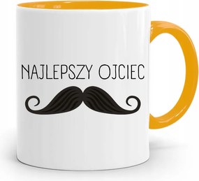 Sárga Apák Napi Bögre Apáknak A Legjobb Apa fényképes nyomtatással