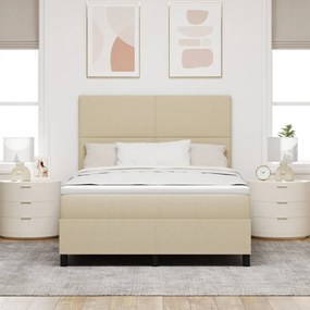 Box Spring Ágy matraccal és LED világítással Zöld Szürke 140x200 cm Bársony Szövet