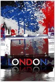 Poszterek 80x120 Tower Bridge zászlóval