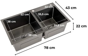 Meria IV rozsdamentes mosogató
