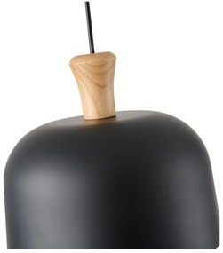 Csillár zsinóron 1xE27/15W/230V fekete átm. 27 cm