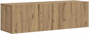 vidaXL kézműves tölgy színű szerelt fa fali TV-szekrény 100x30x30 cm