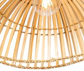 Keleti ív lámpa fekete természetes bambusszal - Pua