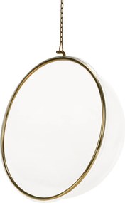 Függő fotel, átlátszó/arany/fehér, BUBBLE NEW TYP 1
