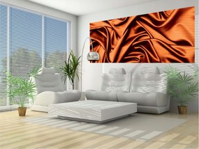 Fotótapéta Narancssárga szatén Elegancia Absztrakt Szövet 250x104 +ragasztó