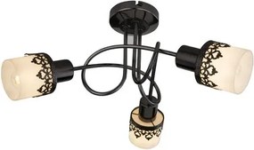 Rabalux beltéri karos spotlámpa e14 3x40w fekete/fehér lacey