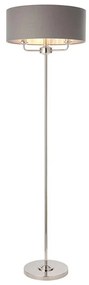Endon 94378 - Állólámpa HIGHCLERE 1xE14/40W/230V szürke/fényezett króm