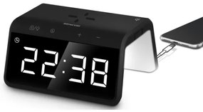 Sencor - LED RGB Ébresztőóra vezeték nélküli töltéssel 10W/1xCR2032