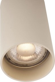 4 darabos modern bézs színű, felületre szerelhető spotlámpa készlet GU10 50mm kerek - Tuba