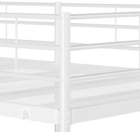 fehér acél emeletes ágy matrac nélkül 100 x 200 cm