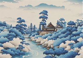 Fotótapéta Flizelin Dekoratív tapéta Nyugodt természet 312x219 Ragasztó