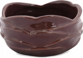 Tál tál kerek barna dekoratív stílusos