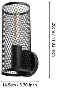 Eglo 43538 - Fali lámpa REDCLIFFE 1xE27/40W/230V