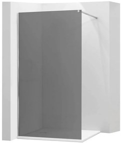 Mexen Kioto zuhanyparaván WALK-IN 8mm, 130x200 cm, szürke üveg (grafit), 800-130-000-00-40