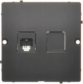 Simon Basic Telefon aljzat RJ11 szimpla grafit matt BMTF1.02/28