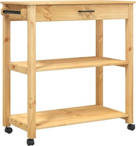 vidaXL MONZA tömör fenyőfa konyhai kocsi 84 x 40 x 88,5 cm
