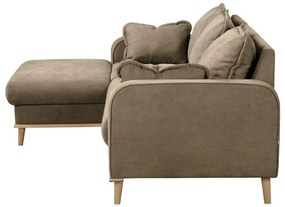 Világosbarna sarokkanapé (bal oldali) Beata – Ropez