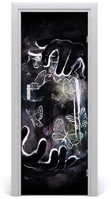 Fotótapéta ajtóra Pillangók egy korsó 75x205 cm