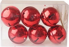 Karácsonyfadíszek Jancsó piros karácsonyi dekoráció 6 db