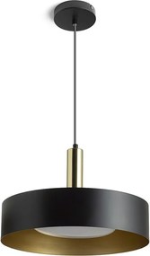 RENDL GIULIA 40 závěsná černá/zlatohnědá mosaz 230V LED E27 30W