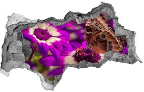 Lyuk 3d fali matrica Pillangó a virágon nd-b-84885251