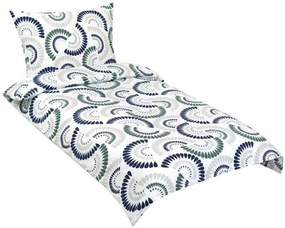 Bellatex Krepp ágynemő Kapka kék, zöld, 140 x 200cm, 70 x 90 cm