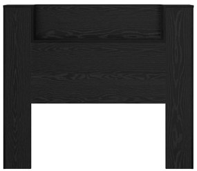Fejtámla polcokkal Fekete tölgy 120 x 15 x 103,5 cm Faanyag