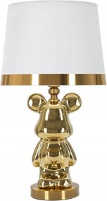 Asztali Lámpa Arany Kerámia Fehér Lámpabúra 54cm Díszített Lámpa