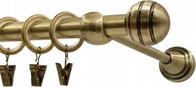 Függönykarnis Szimpla Gömb Maró Fém 16 mm Arany Antik 320 cm