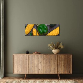 Zöldség képe (órával) (90x30 cm)
