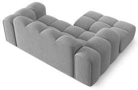 Világosszürke zsenília sarokkanapé (bal oldali-heverő résszel) Treno – Cosmopolitan Design