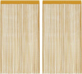 vidaXL 2 db arany zsinórfüggöny 140 x 250 cm