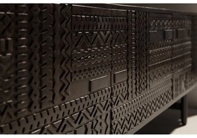 Sötétbarna mangófa TV-állvány 145x48x40 cm Kalai – MOME