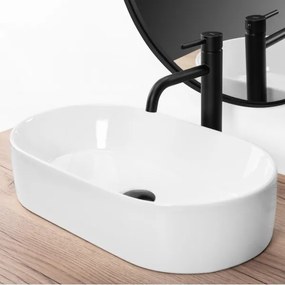 REA-U9108 - LAYLA 30x53 cm ráültethető mosdó, kerámia / fényes fehér