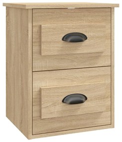 2 db sonoma tölgy falra szerelhető éjjeliszekrény 41,5x36x53 cm