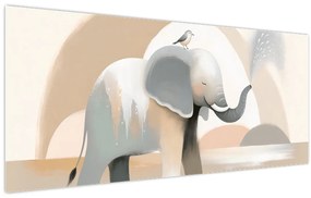 Kép - Elefánt pasztell színekben (120x50 cm)