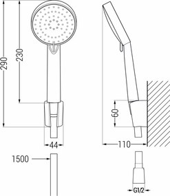 Mexen R-75 pontzuhany készlet, fekete - 785755052-70