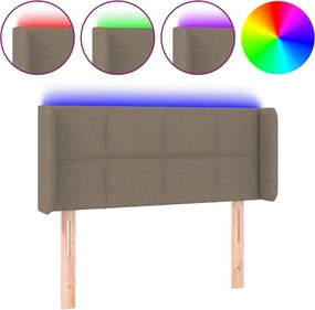 vidaXL tópszínű szövet LED-es fejtámla 103 x 16 x 78/88 cm