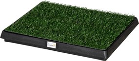 PawHut Kutyatoalett Fűvel 63 x 51 cm - Kutyakiállító Pad Használatra Állítható Fiókkal, Kiskutya Toilet Nagy és Kisebb Kutyák Számára | Aosom