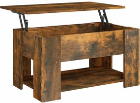 vidaXL füstös tölgy színű szerelt fa dohányzóasztal 79 x 49 x 41 cm