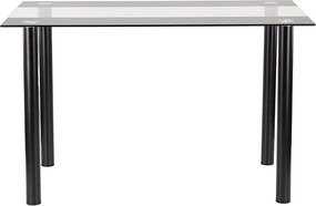 Riona 120 cm szögletes üveg étkezőasztal fekete