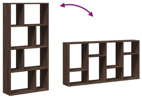 barna tölgy színű szerelt fa könyvespolc 60 x 20 x 120 cm