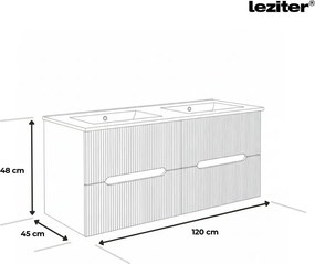 Trent 120 alsó szekrény mosdóval