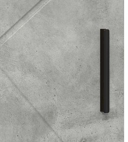 Fürdőszoba Székény ajtóval Beton szürke 60 x 35 x 80 cm Faanyag